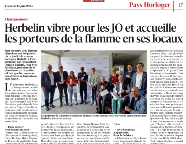 Herbelin vibre pour les JO et accueille les porteurs de la flamme !