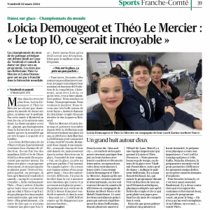 Découvrez le parcours de résultats apres le programme court Mondiaux 2024